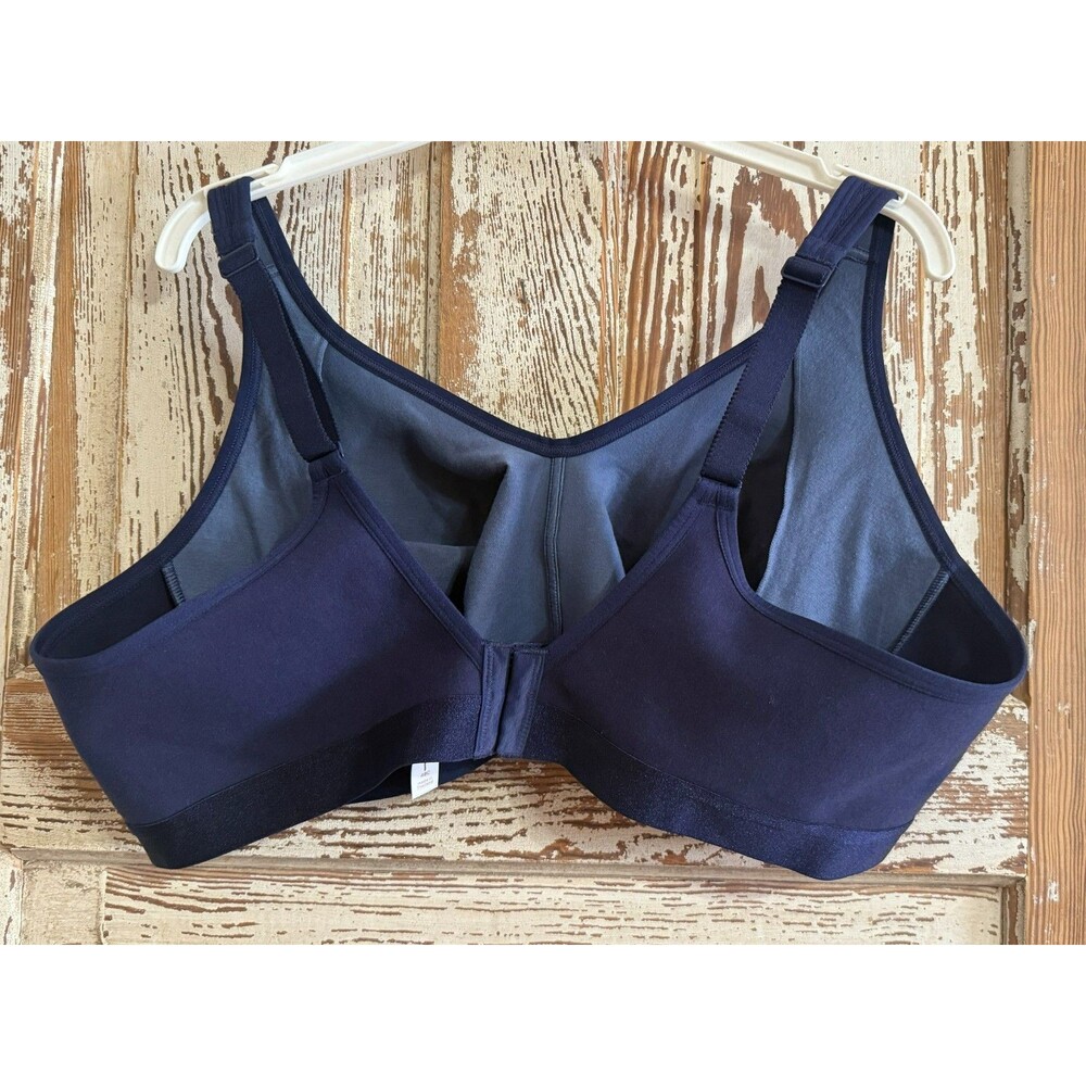 Cacique Full Coverage Cotton Blend Unlined No Wire Bra - Navy - Size 48 C - Picture 2 of 5